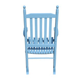 wooden porch rocker chair blue W49528620