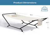 Freestanding Hammock with Stand, 600LBS Heavy Duty Outdoor Hammock Bed with Soft Pillow & Storage 99562261