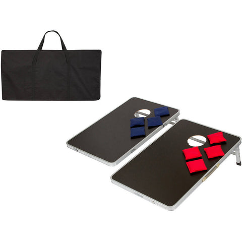 ZUN Portable Bean Bag Toss Cornhole Game Set of 2 Boards and 8 Beanbags 86068493