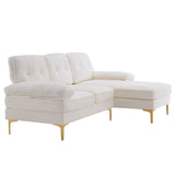 Three-Seat Simple And Stylish Indoor Modular Sofa Beige 82830683