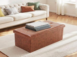 30 Inches Folding Ottoman with Storage Bench, Foot Rest Stool, End of Bed Storage Bench Upholstered, 51018456