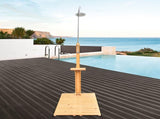 Outdoor Garden Pool Shower with Chassis Board, for Swimming Pool, Patio, Terrace, Garden,Wood W49591498