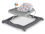 Grey Foldable Baby Walker with Detachable Tray & Shape Sorter Toys, 3-Level Height Adjustable for 06894251