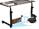 Rolling & Height adjustable P2 15MM Chipboard & Steel Side Table with Baffle 38873467