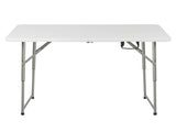 4ft Foldable Lift Patio Plastic Table White 08237312