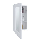 ZUN Juno 25.7" H x 15.7" W Narrow Mirror Medicine Cabinet, One door with Three interior Shelves for B070P242486