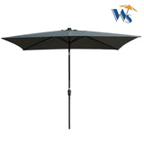 ZUN 10 x 6.5t Rectangular Patio Solar LED Lighted Outdoor Umbrellas with Crank and Push Button Tilt for 27276742