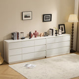White P2 Particleboard 160*40*80cm 3-layer 9-drawer Modern Chest of Drawers 1pc 94422694