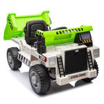 ZUN Ride on Dump Truck, 12V Ride on Car with Parents Control, Electric Dump Bed and Extra Shovel,Phone W1396P147016