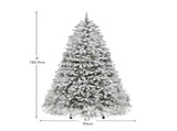 6ft Snow Flocked Artificial Christmas Tree with 250 Lights, 800 Branch 02576508