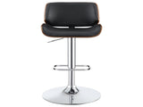 Black and Chrome Adjustable Bar Stool B062P153495