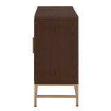 TREXM Retro Style Sideboard with Adjustable Shelves, Rectangular Metal Handles and Legs for Kitchen, N715P232695P