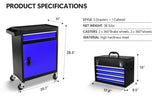 ZUN 5-Drawer Rolling Tool Chest, High Capacity Tool Storage Cabinet W/Lockable Wheels, Anti-Slip Liner, W1239P176623