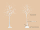6 FT Lighted Birch Tree Artificial Twig Tree Lamp for Christmas 47477086