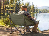 Green Heavy-Duty Folding Camping Chair, PVC Coated 600D Oxford Fabric, X-Shaped Metal Frame & 56523874
