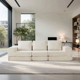 108'' Modular Sectional 3-Seater Cloud Sofa,Corduroy Convertible Sofa Bed ,living room. 92004824