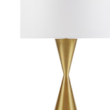 ZUN Gold Hourglass Metal Table Lamp Gold See below B035P264537