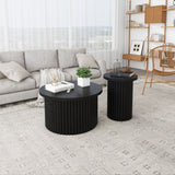 Coffee Table Set of 2 ,Round Coffee Table,Modern Side Tables Accent End Table for Living Room W688P248110