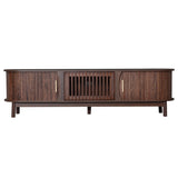Modern Farmhouse TV Stand for 75" TVs, Wood Entertainment Center with Storage Cabinet, TV Console N710P257615P