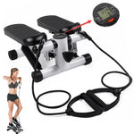 ZUN Mini Stepper with Resistance Band, Stair Stepping Fitness Exercise Home Workout Equipment for Full 61517416