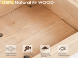 43.5*17.5*44.5 In Fir With Arched Lattice Raised Garden Bed Wooden Planting Frame Natural 76525106
