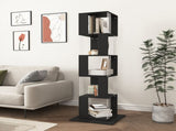 360&deg Rotating Bookshelf with Acrylic Plate, 5-Tier Tall, Floor Rack Simple Bookcase, Modern W409P167481