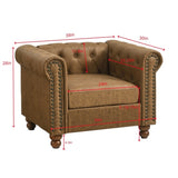 Classic Traditional Living Room Upholstered Sofa with high-tech Surface/ Chesterfield Tufted W1708141947