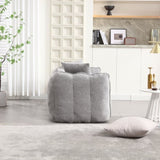 Soft beanbag chair with high resilience foam core for two people. The comfortable square recliner W1996P182164