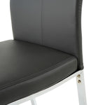 ZUN Modern Charcoal PU dining chair, cloth upholstered chair, electroplated metal chair legs, suitable W210P224289