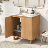 ZUN 30" Bathroom vanity Set with Sink, Combo Cabinet, Bathroom Storage Cabinet, Solid Wood Frame 08624480