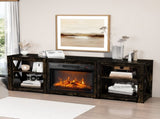 70 inch black gold oak double-sided cross fireplace cabinet 177.8 * 34.5 * 60cm 23 inch fireplace 86824001