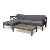 ALCOVE LSHAPE SOFA SET, DARK GREY 63714.00GDGRY
