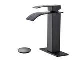 Waterfall Spout Bathroom Sink Single Handle Faucet with Pop-Up Drain 36002091