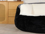 Oversized Bean Bag Chairs,Multicolor Faux Fur Couch Filled with Shredded Sponge,Large Lounger Sofa 75100717