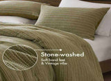 3PCS King/Cal King Waffle Washed Comforter Set B035P341105