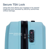 3 Piece Luggage Sets ABS Lightweight Suitcase with Two Hooks, Spinner Wheels, TSA Lock, W28453578