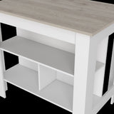 Cala Kitchen Island Antibacterial, Three Shelves, Four Legs -Light Gray / White B20092013