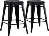Backless Modern Light Weight Industrial Rustic Vintage Costal Metal Bar Stools with No Back and 4 B347P341508