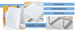 ZUN Set of 2 dining white dining chair set, PU material high backrest seats and sturdy leg W1151P203805