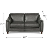 Belfast Top Grain Leather Loveseat B2705P211694