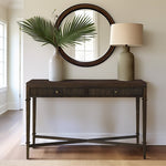 ZUN Fluted 2-drawer Storage Console Table B035P148428