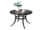 Phoenix Cast Aluminum Round Table, Patio End Table Side Table, Cast Aluminum Cocktail Table, Outdoor 96355568