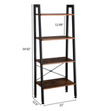 4 Tiers Industrial Ladder Shelf, Vintage Bookshelf, Storage Rack Shelf for Office, Bathroom, Living 96944196
