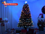 7 FT Pre-lit Christmas Tree, Artificial Fiber Optic Christmas Tree with Lighted Top Star and 280 36344668