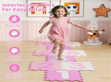 Colorful Kids Hopscotch Foam Mat with 9 Interlocking Tiles & 3 Marker Discs, Non-Slip Play Mat for 30731447