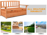 112 * 58 * 84cm Cedar Yard Storage Box With Backrest Armrest Bright Orange Red 68488660