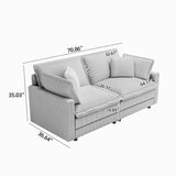 Modular Sectional Sofa,Deep Seat Couch for Living , 4 Pillow, Modern L-Shaped Sofa for Living W1825P268645
