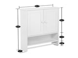 Bathroom Wall Cabinet with 2 Cabinet Doors 1 Dhelf and 1 Towel Bar Painted MDF Bathroom Cabinet 02573769
