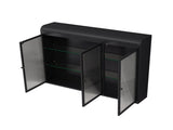 3 Door Arched Wall Mounted Glass Cabinets for Kitchen, Living Room and Bathroom W757P221501