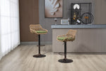 ZUN COOLMORE Modern Swivel Bar Stools Set of 2 Adjustable Counter Height Chairs with Footrest for W39594822